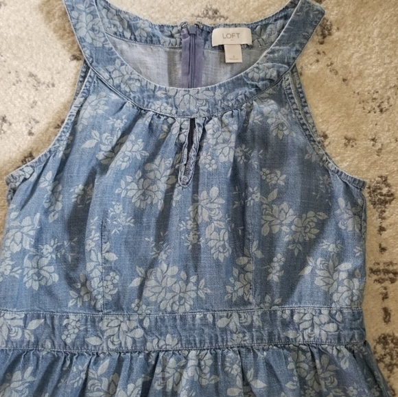 LOFT Dress Medium Womens Floral Lightweight Casual Dress - Picture 4 of 5